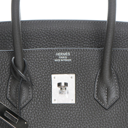 Hermes Taurillon Clemence Birkin 35 Graphite 8 of 24