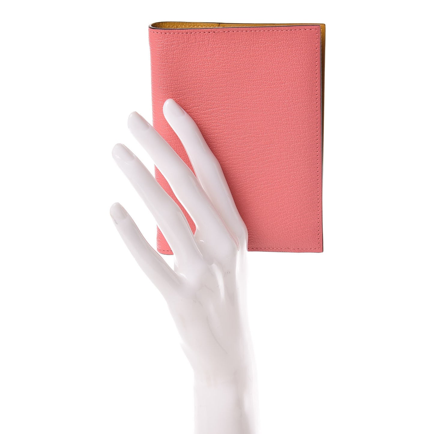 Chevre Mysore Globe Trotter Agenda PM Cover Rose Azalee Jaune Ambre