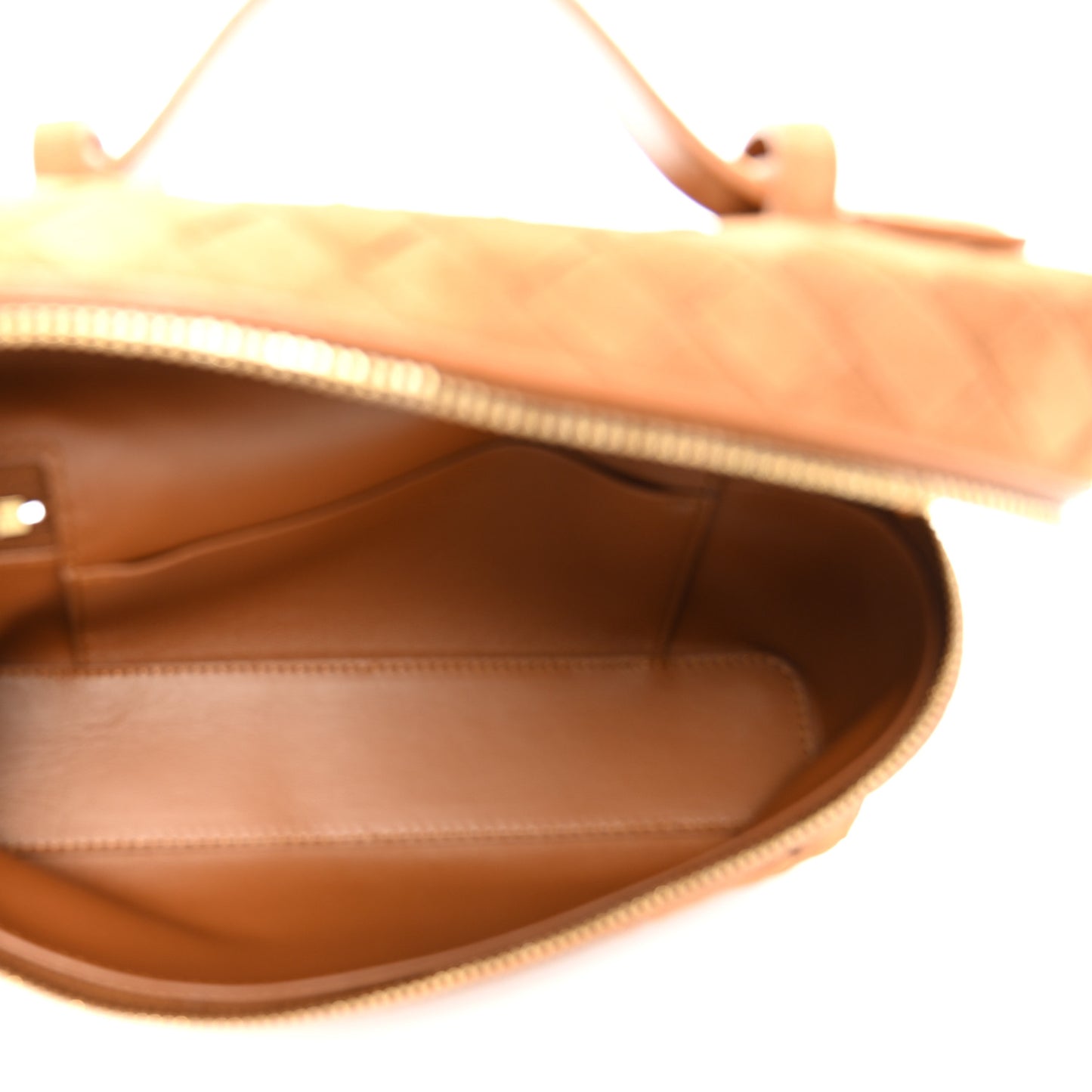 Suede Intrecciato Bang Bang Vanity Case Amber