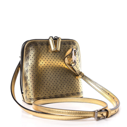 Gucci X SEGA Calfskin GUCCY Stars Mini Dome Shoulder Bag Gold 3 of 11