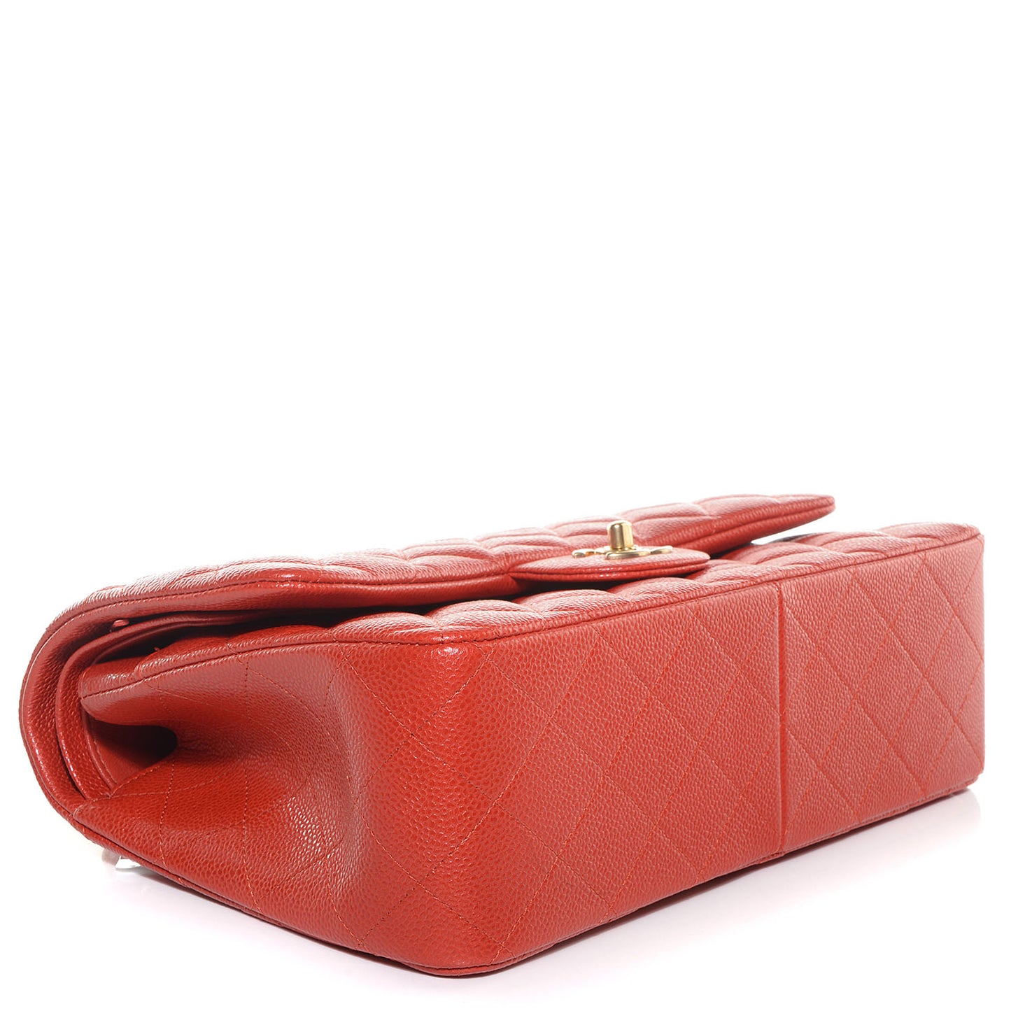 Pearly Caviar Jumbo Double Flap Orange