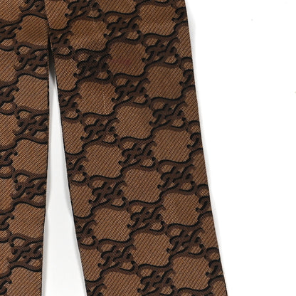 Fendi Silk FF Karligraphy Wrappy Bandeau Brown 3 of 4