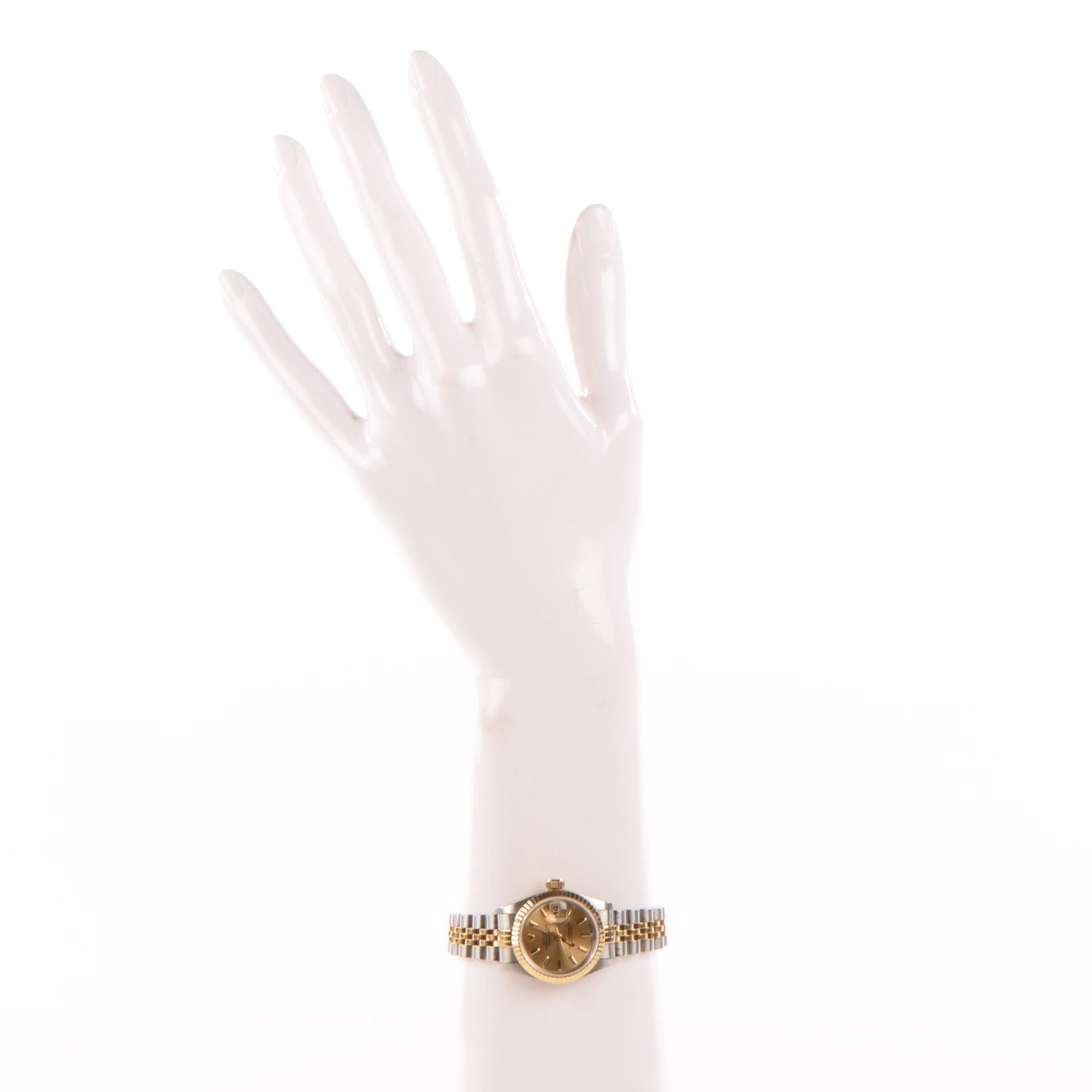 Rolex Stainless Steel 18K Yellow Gold 26mm Oyster Perpetual Datejust Watch Champagne 79173 2 of 9