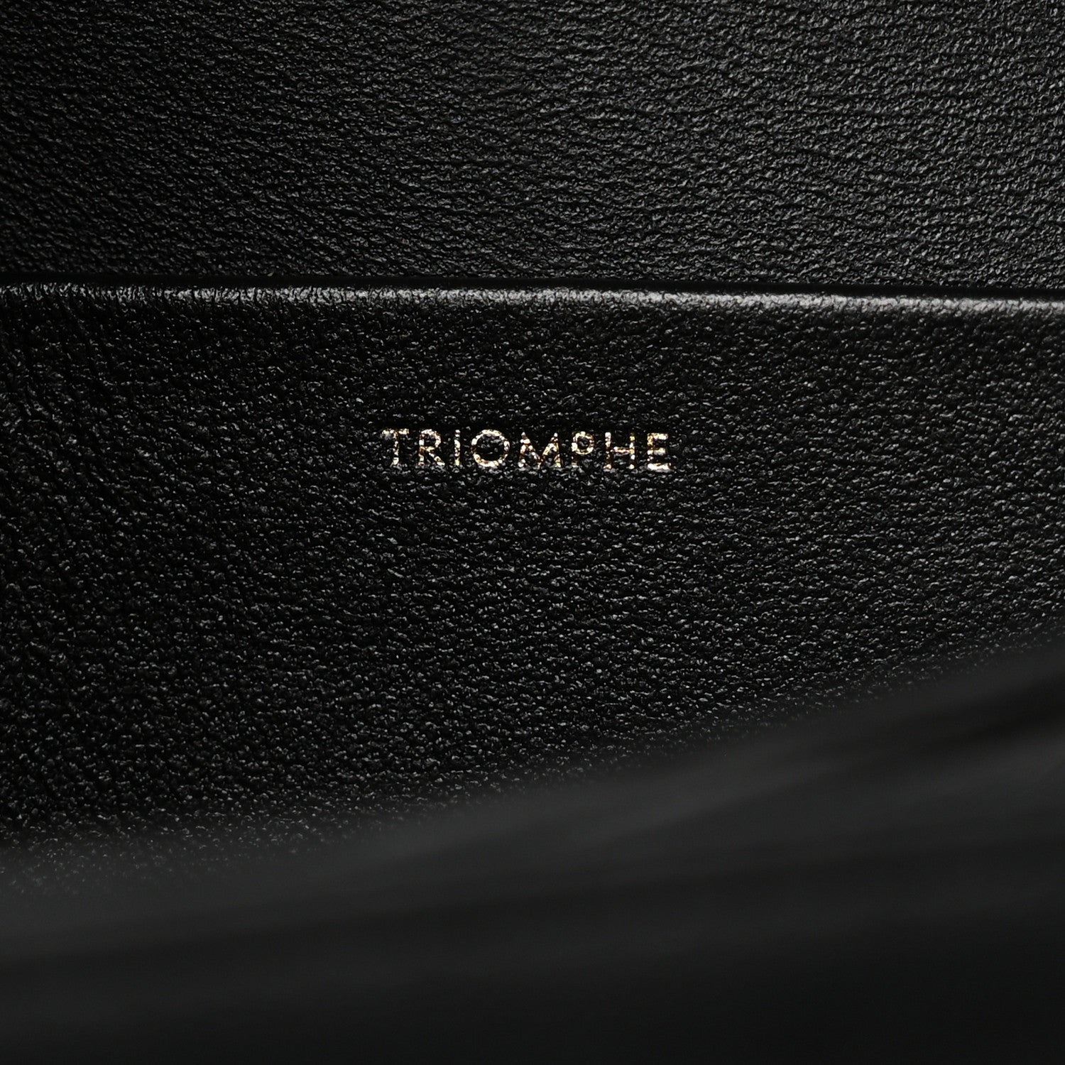 Celine Shiny Calfskin Medium Triomphe Black 7 of 10