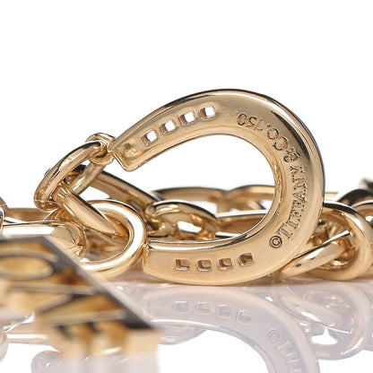 Tiffany 18K Yellow Gold Clasping Link Charm Bracelet 5 of 7