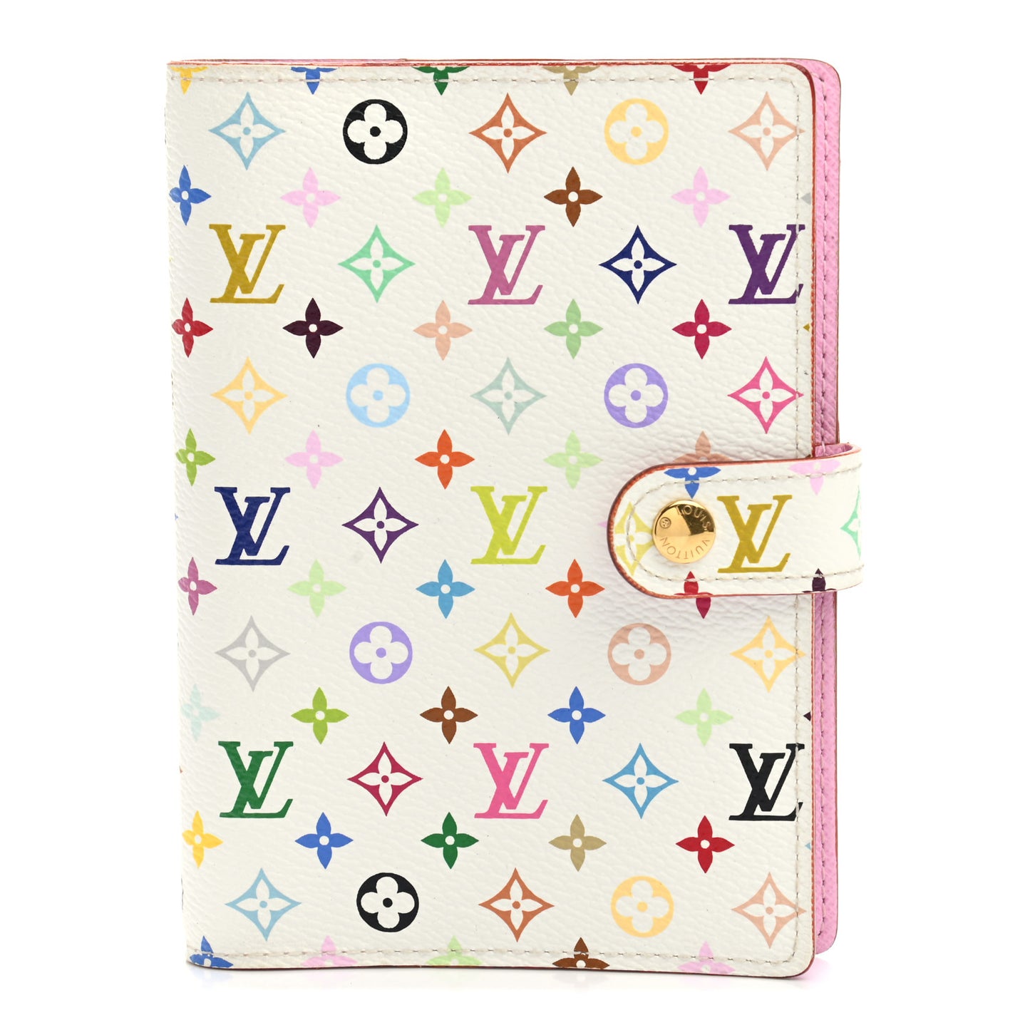 Monogram Multicolor Small Ring Agenda Cover White Litchi