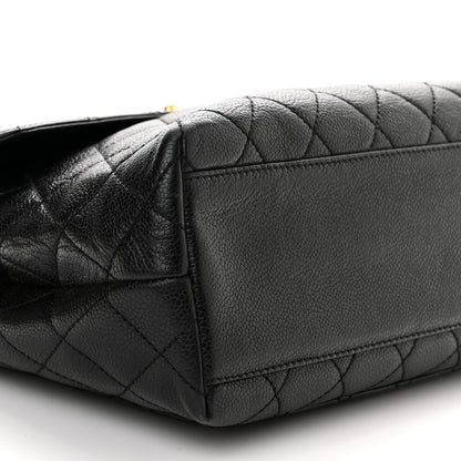 Chanel Caviar Quilted Jumbo Kelly Flap Black 8 of 9