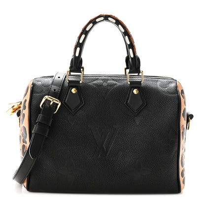 Louis Vuitton Empreinte Monogram Giant Wild At Heart Speedy Bandouliere 25 Black 1 of 9