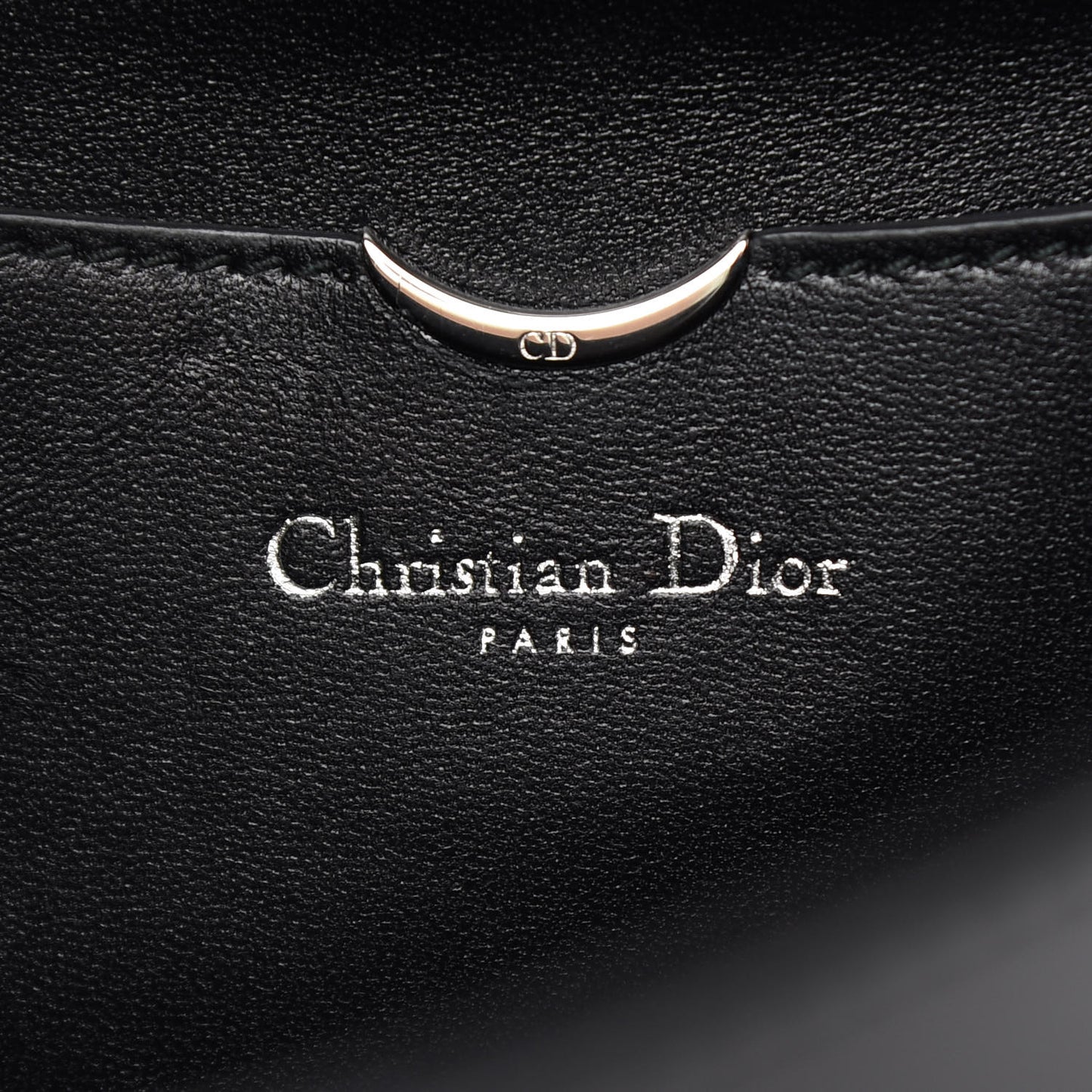Smooth Calfskin Chain Clutch Black