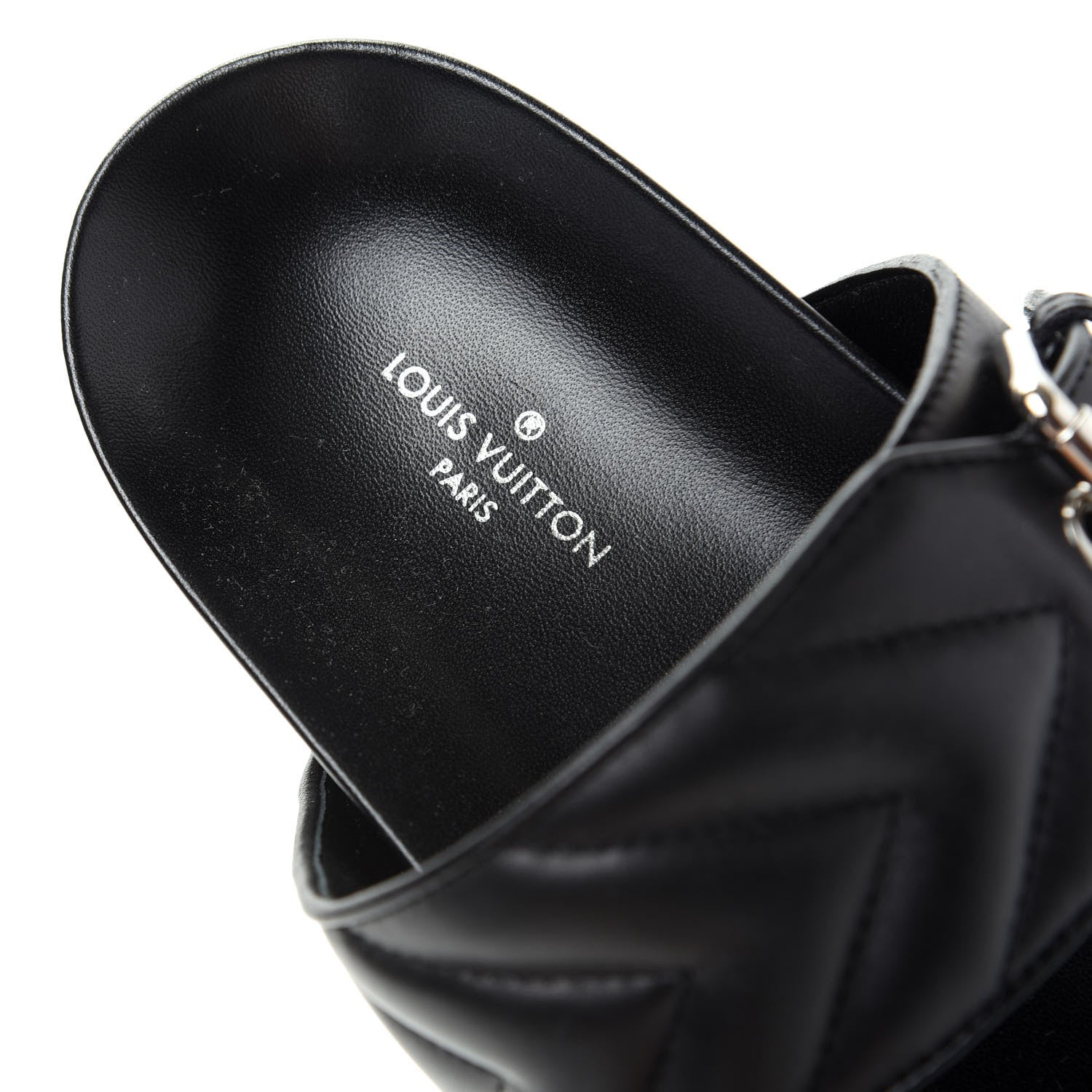 Louis Vuitton Calfskin New Wave Bom Dia Flat Mule 39 Black 8 of 10