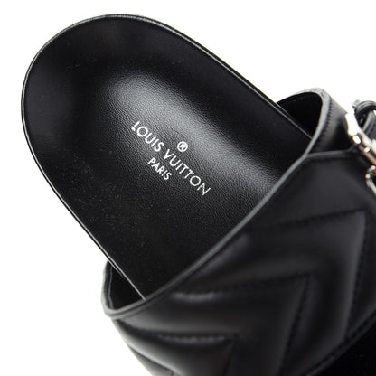 Louis Vuitton Calfskin New Wave Bom Dia Flat Mule 39 Black 8 of 10