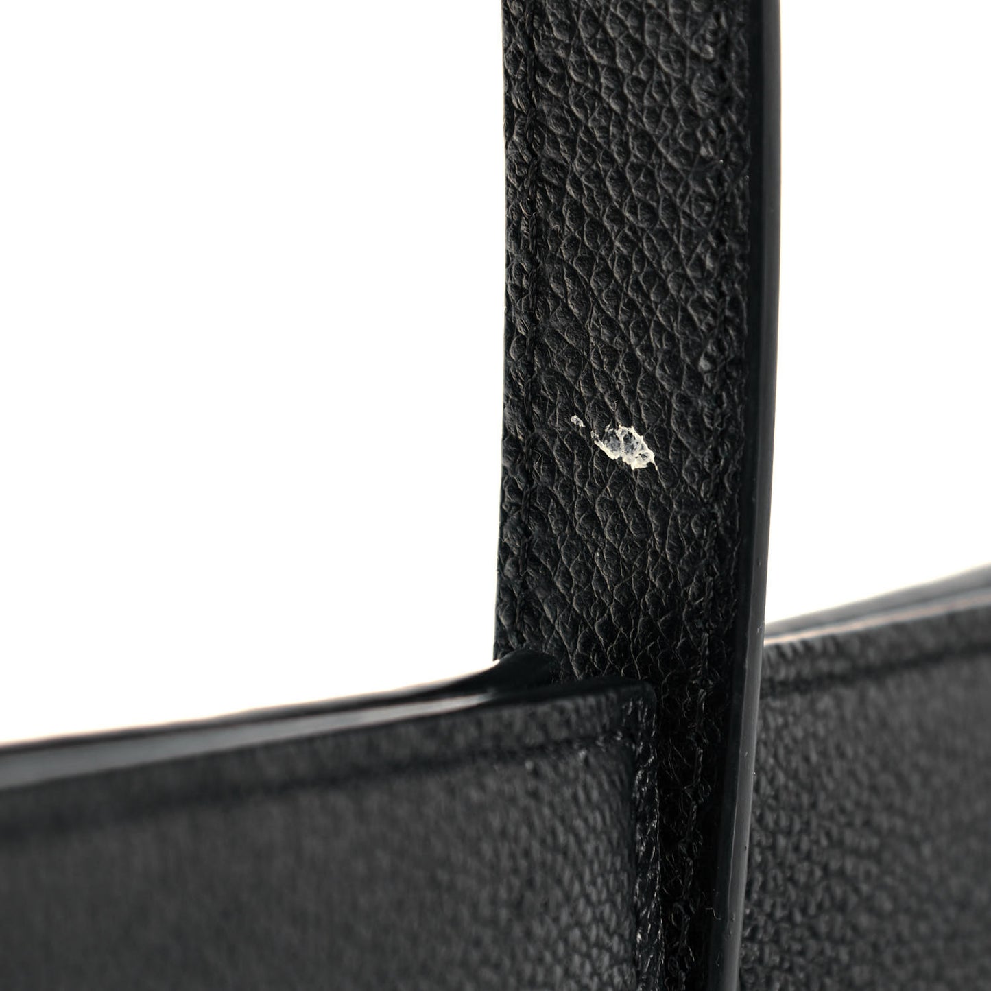 Grainy Calfskin Medium Title Bag Black