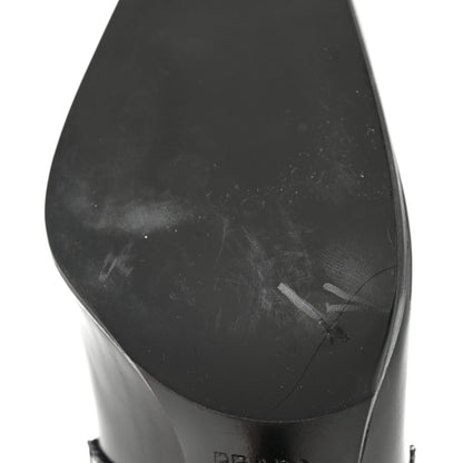 Prada Spazzolato Ankle Boots 36 Black 8 of 9