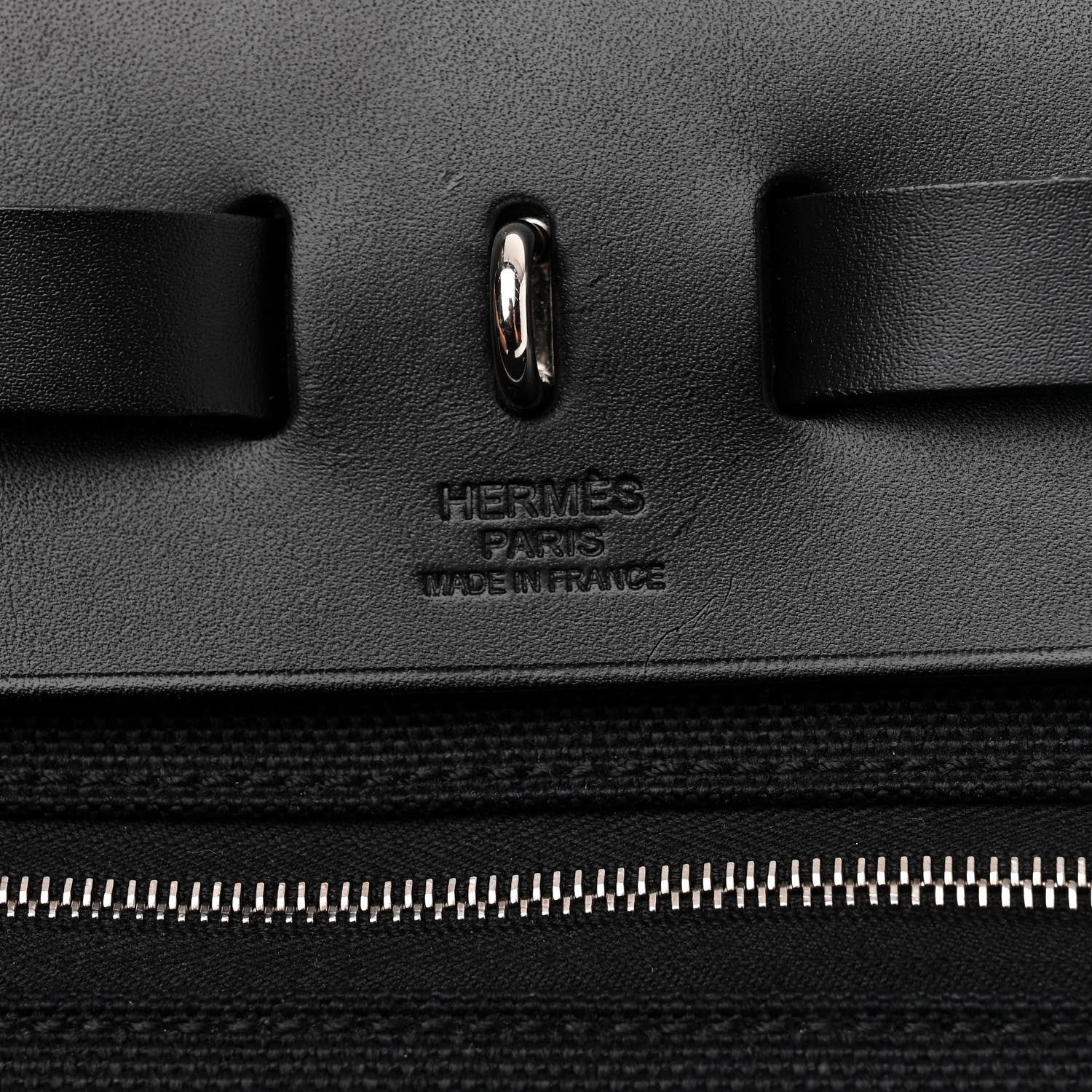 Hermes Military Toile Vache Hunter Herbag Zip Retourne 31 PM Black 7 of 13