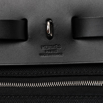 Hermes Military Toile Vache Hunter Herbag Zip Retourne 31 PM Black 7 of 13