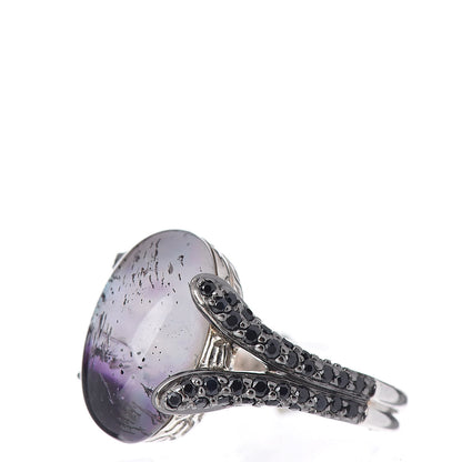 John Hardy Sterling Silver Black Sapphire Amethyst Celestial Orb Doublet Ring 53 6.5 3 of 6