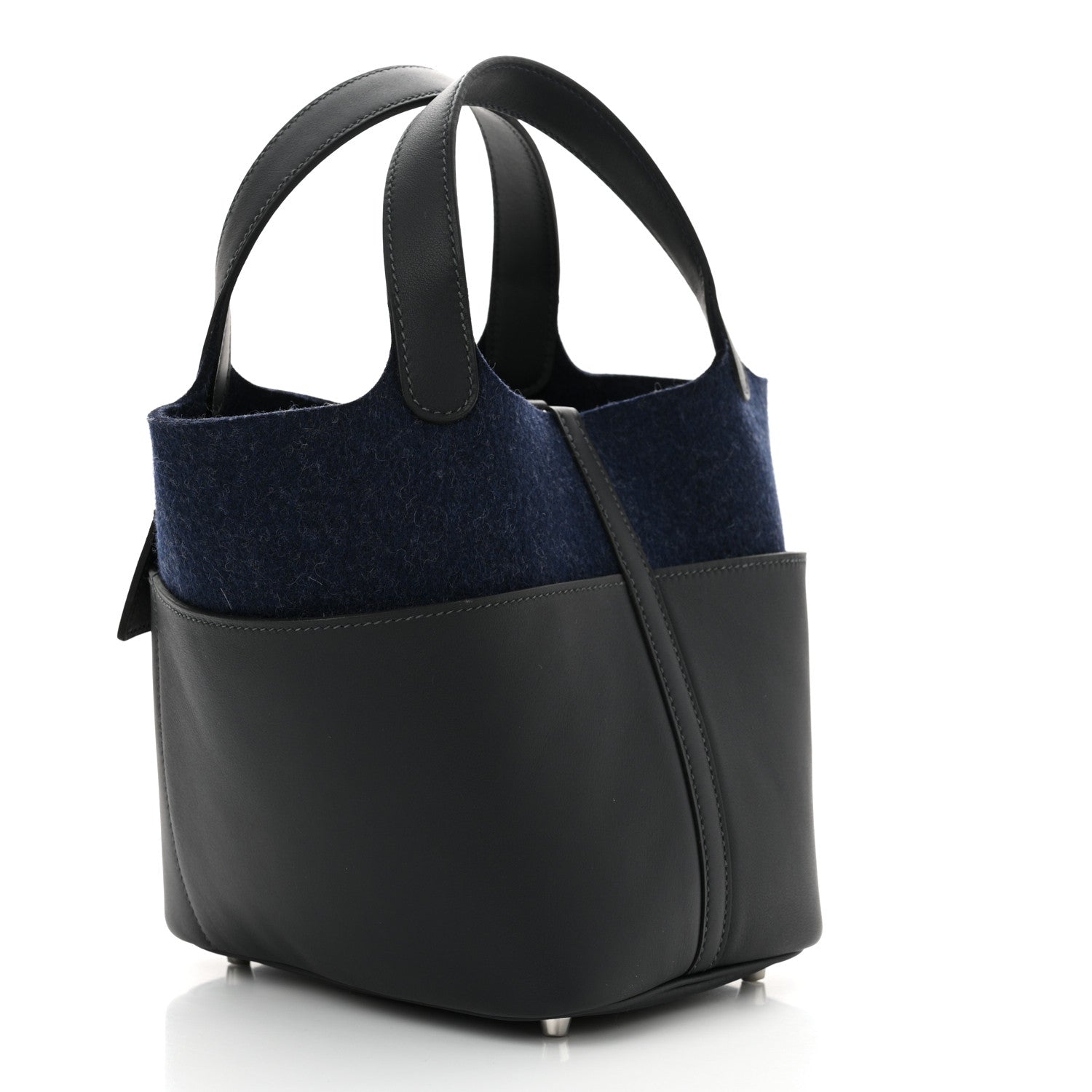 Hermes Wool Felt Swift Go Team Picotin Lock 18 Caban Bleu Nuit 3 of 11