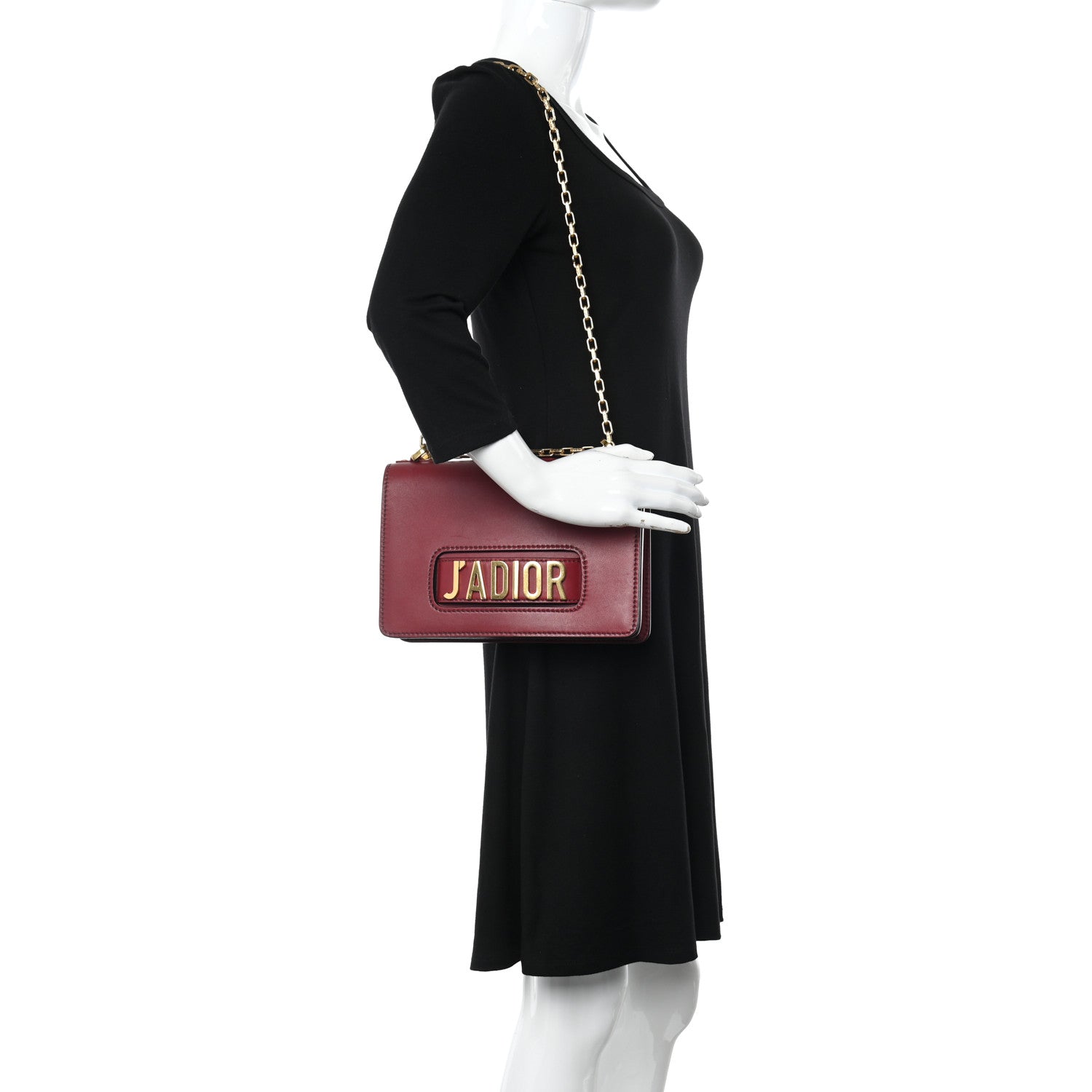 Christian Dior Calfskin J'Adior Chain Flap Bag Red 2 of 11