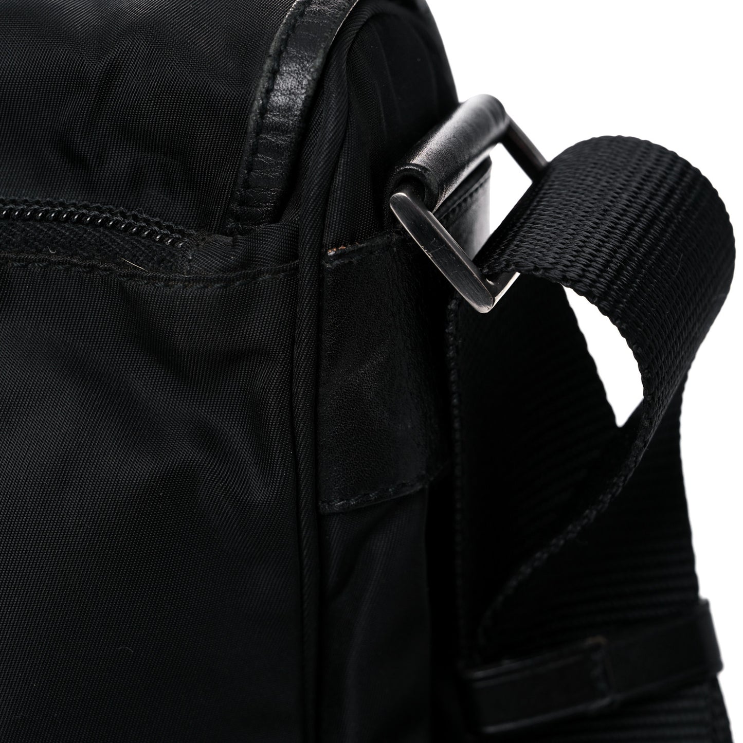 Nylon Vela Sport Messenger Bag Black