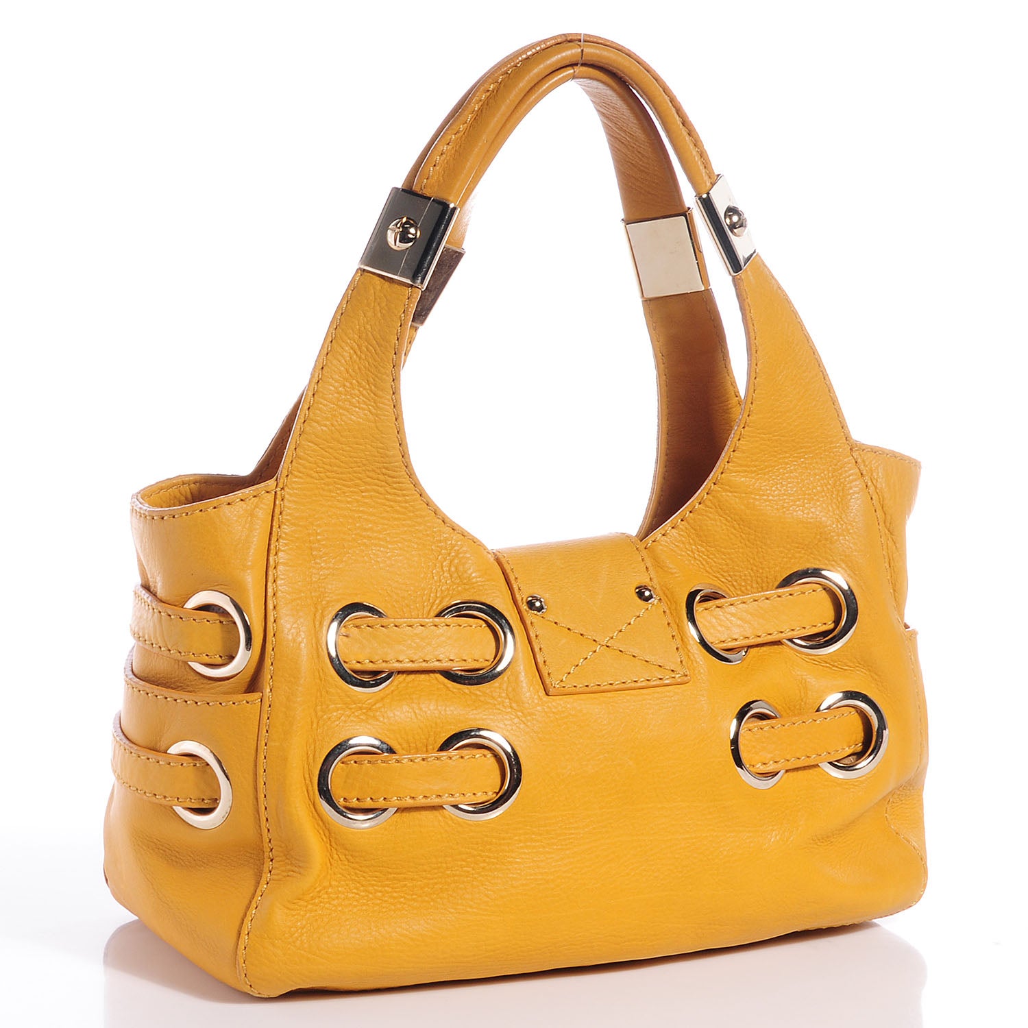 Jimmy Choo Calfskin Small Radiant Hobo Yellow 3 of 9