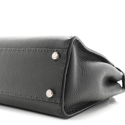 Fendi Cuoio Romano Selleria Bi-Color Medium Peekaboo Iconic Satchel Asfalto Latte 10 of 10