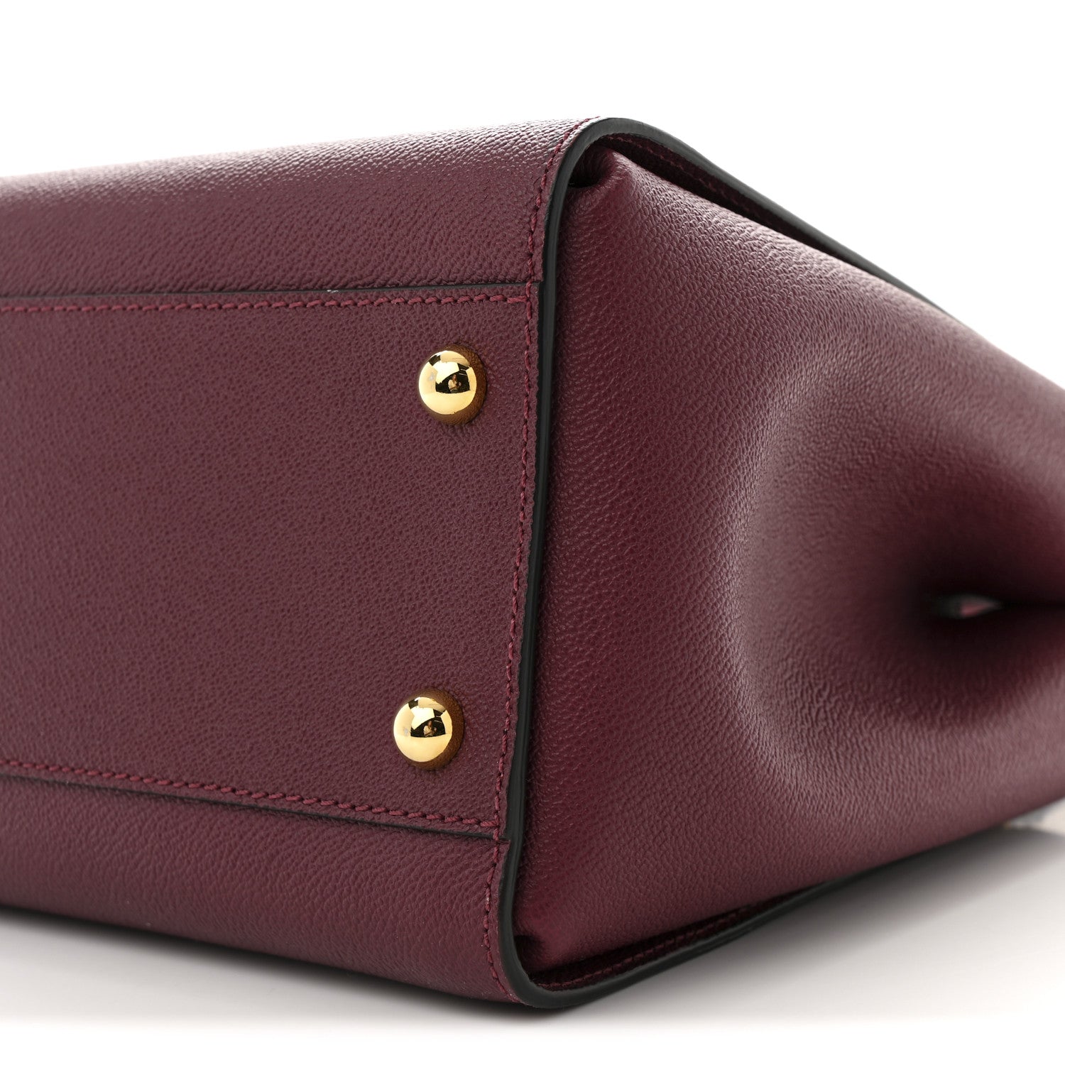 Burberry Soft Grain Medium Buckle Tote Dark Plum 9 of 11