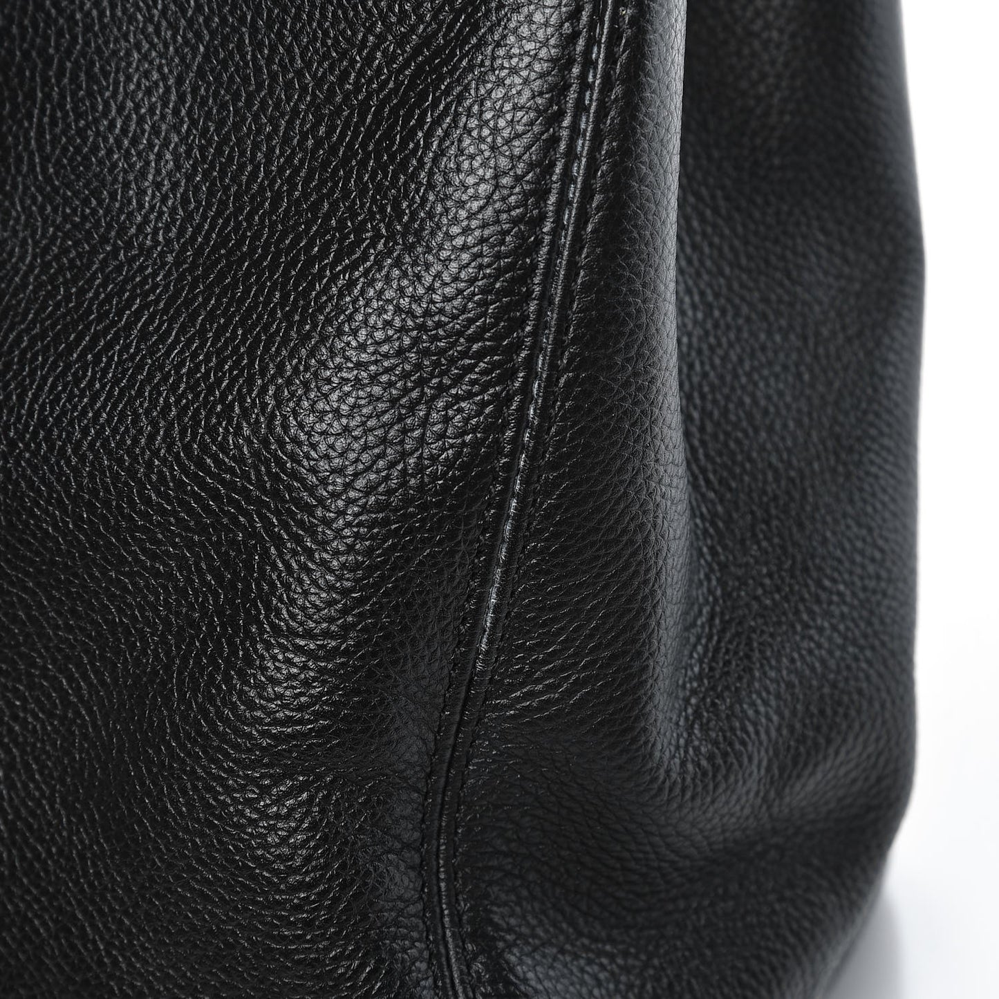 Calfskin Cerf Executive Shopper Tote Black