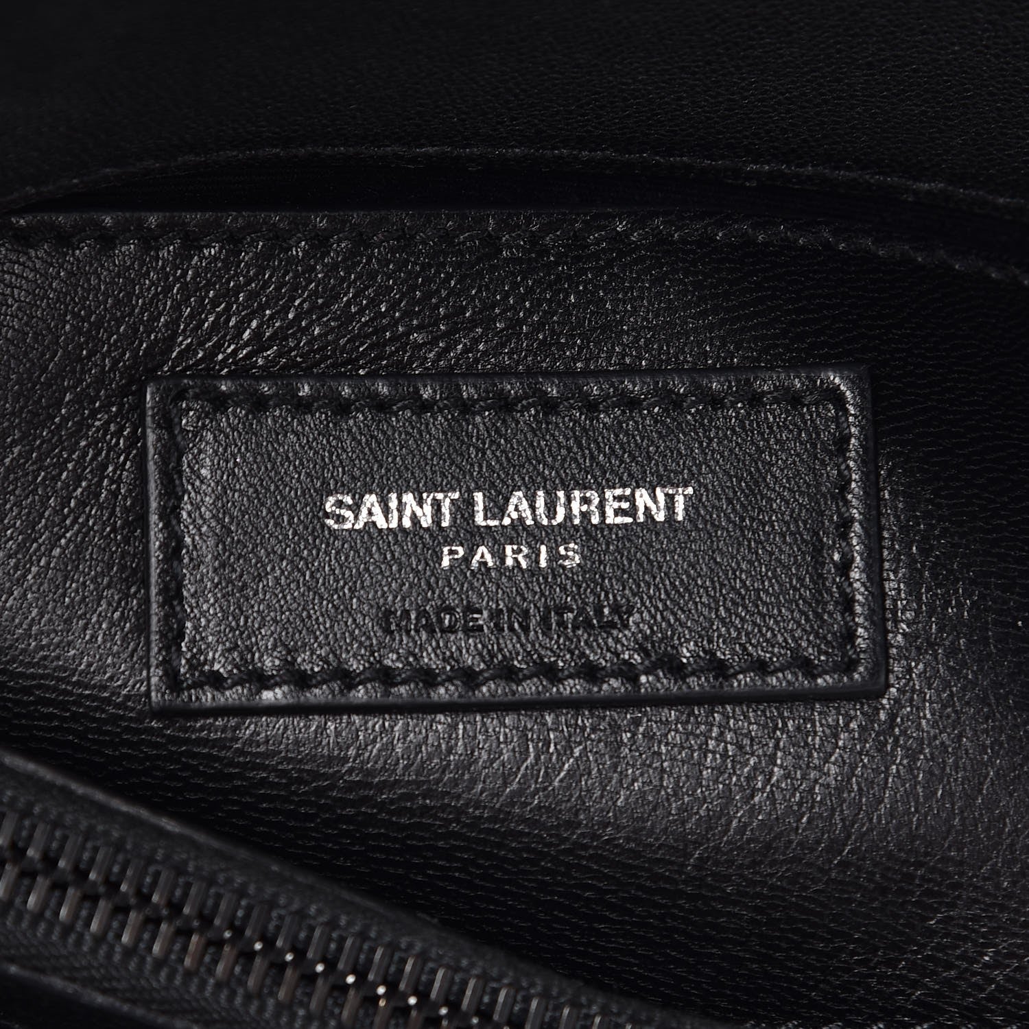 Saint Laurent Sheepskin Matelasse Chevron Monogram Medium College Bag Black 6 of 8