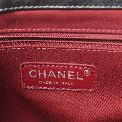 Chanel Aged Calfskin Quilted Medium Pondichery Flap Dark Grey 6 of 9