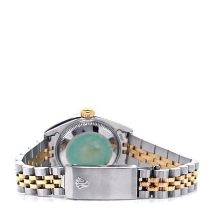 Rolex Stainless Steel 18K Yellow Gold 26mm Oyster Perpetual Datejust Watch White 79173 3 of 6
