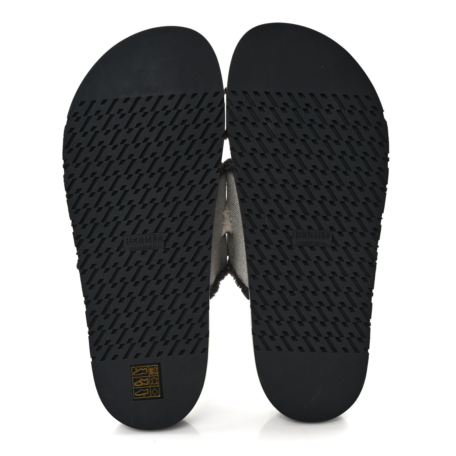 Hermes Techno Fringed H Canvas Caflskin Womens Chypre Sandals 40 Prunoir Black 5 of 8