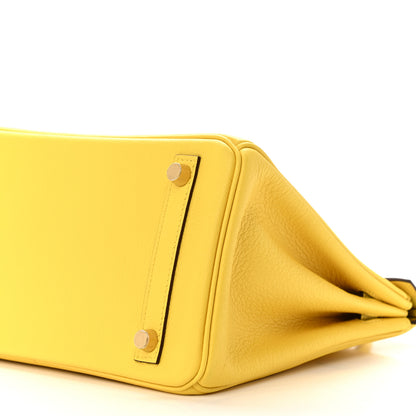 Hermes Taurillon Novillo Birkin 25 Jaune De Naples 10 of 11