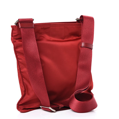 Prada Nylon Vela Flat Messenger Bag Fuoco 2 of 9