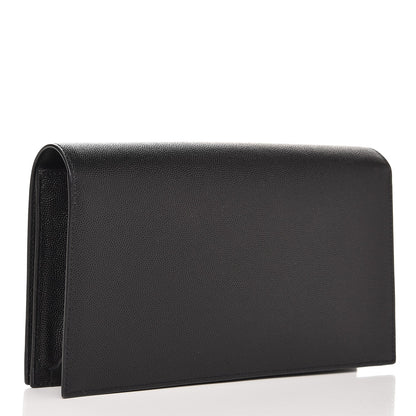 Saint Laurent Grain De Poudre Classic Monogram Kate Clutch Black 3 of 7