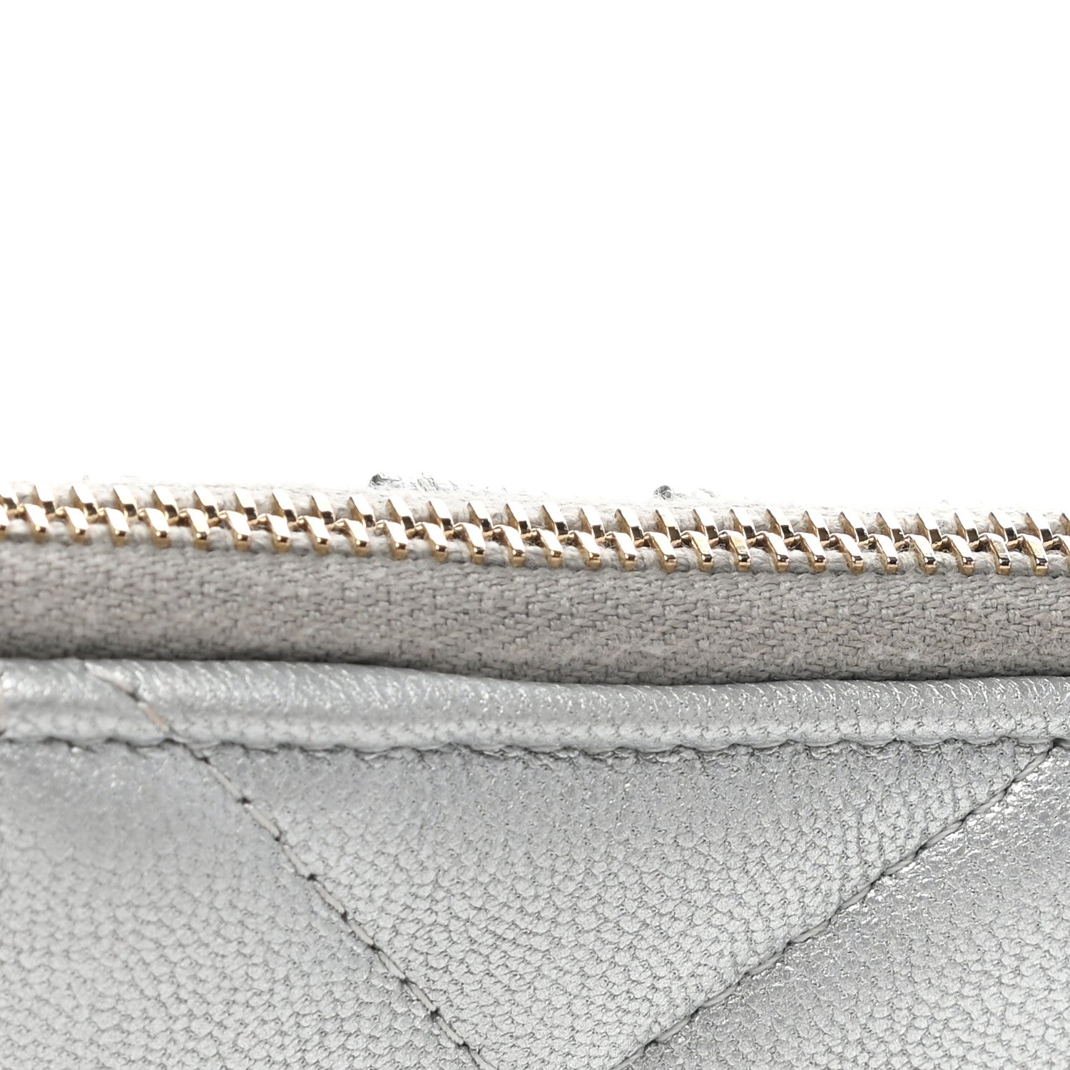 Chanel Lambskin Quilted Chanel 19 Phone and Card Holder Silver 8 of 10