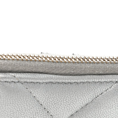 Chanel Lambskin Quilted Chanel 19 Phone and Card Holder Silver 8 of 10