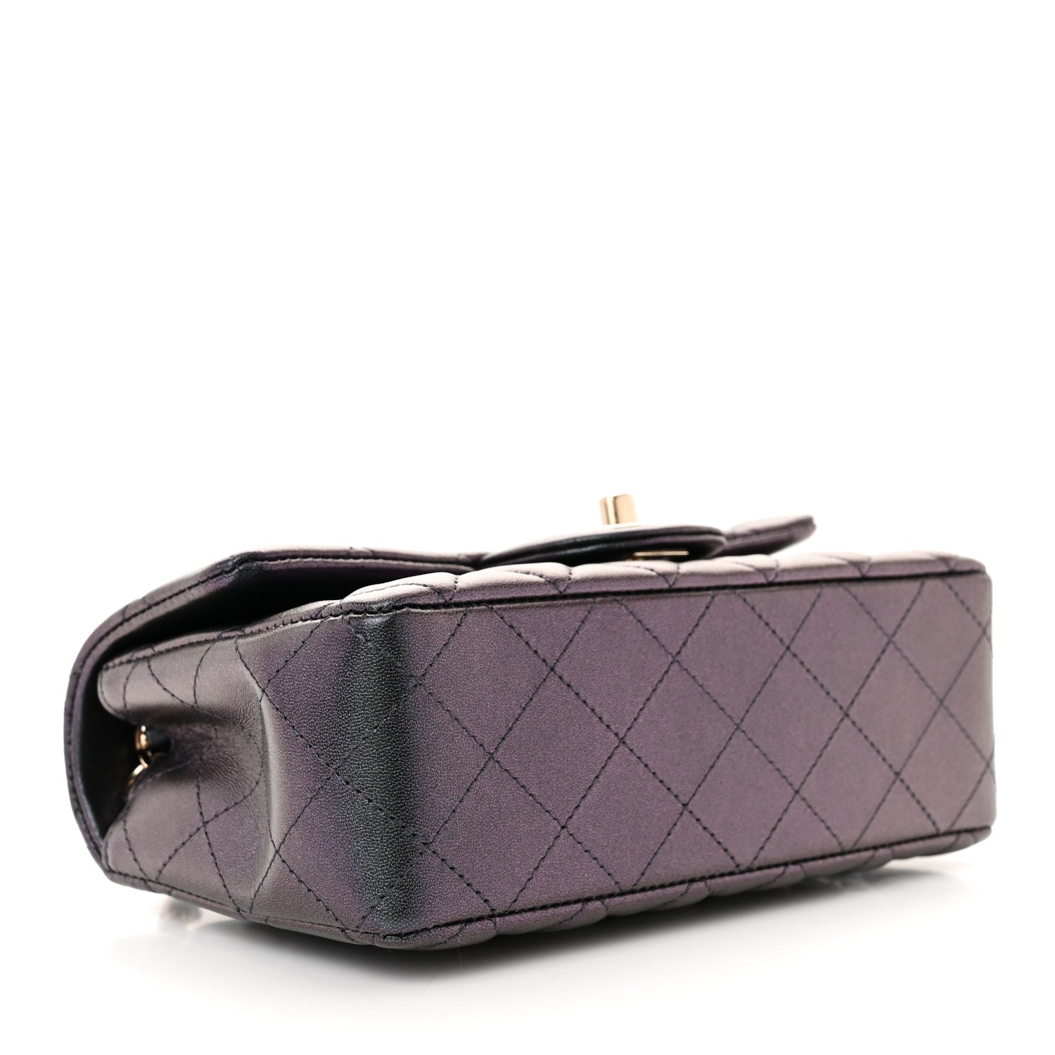 Chanel Iridescent Lambskin Quilted Mini Rectangular Flap Black 4 of 10