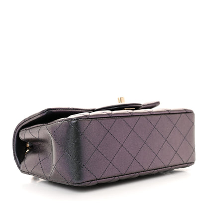 Chanel Iridescent Lambskin Quilted Mini Rectangular Flap Black 4 of 10