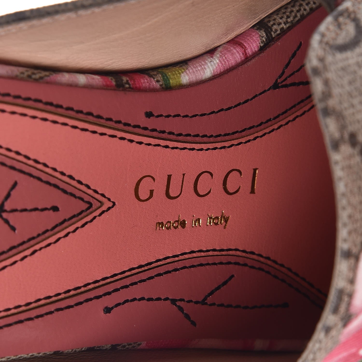 Gucci GG Supreme Monogram Blooms Womens Princetown Slippers 36 Beige Multicolor Dry Rose 7 of 9