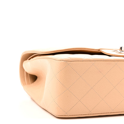 Chanel Caviar Quilted Jumbo Double Flap Beige 9 of 11