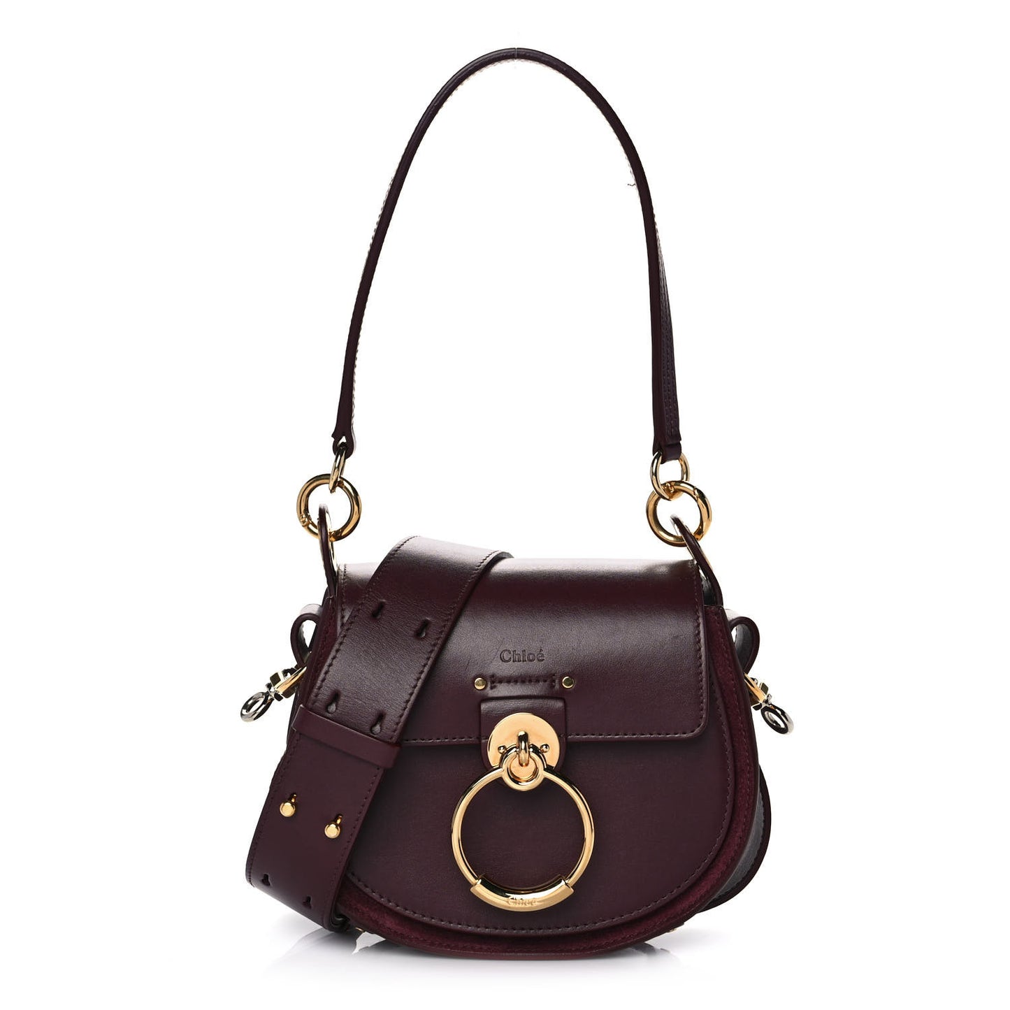 Calfskin Small Tess Bag Burnt Brown