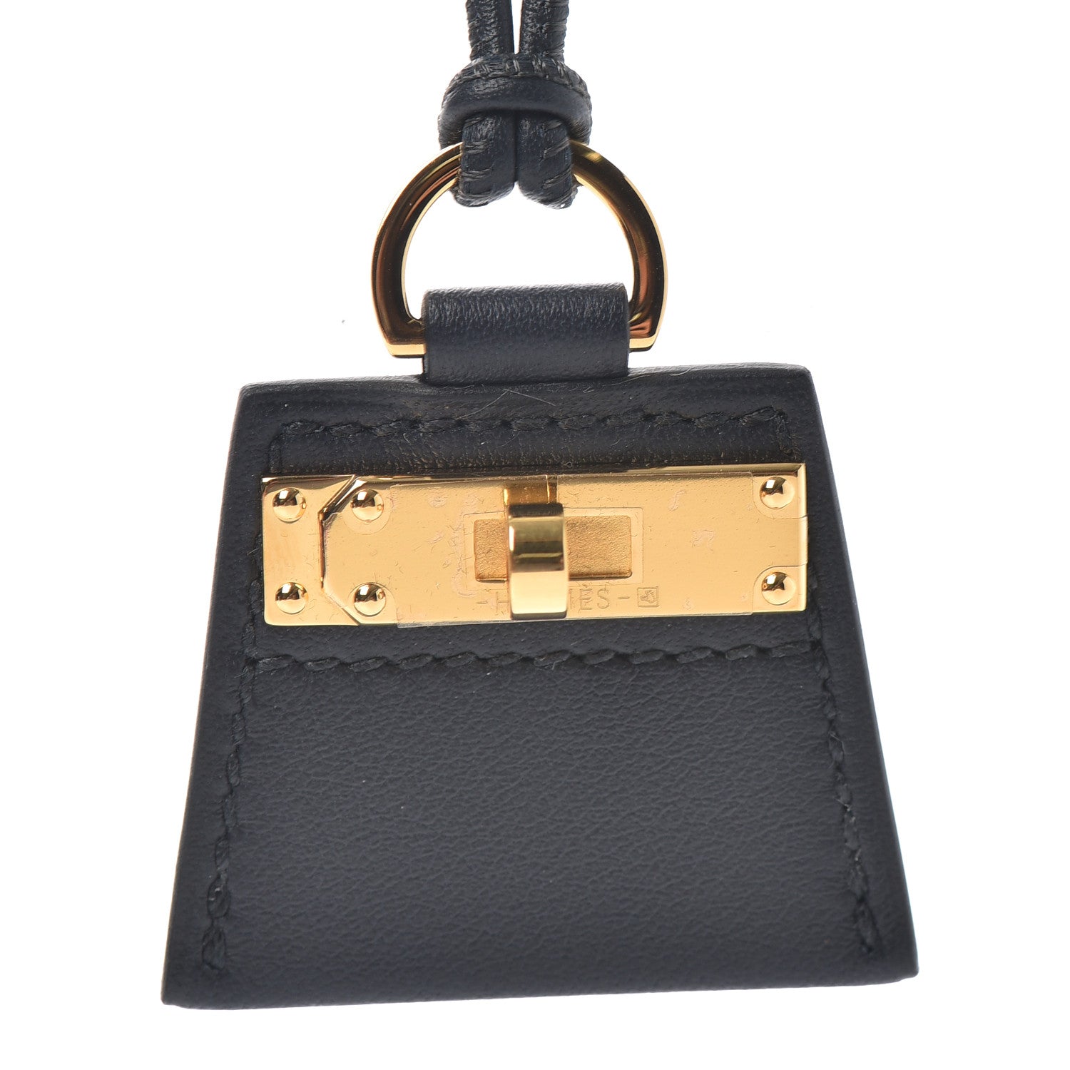 Hermes Swift Small Monpetitkelly Pendant Necklace Black 4 of 5