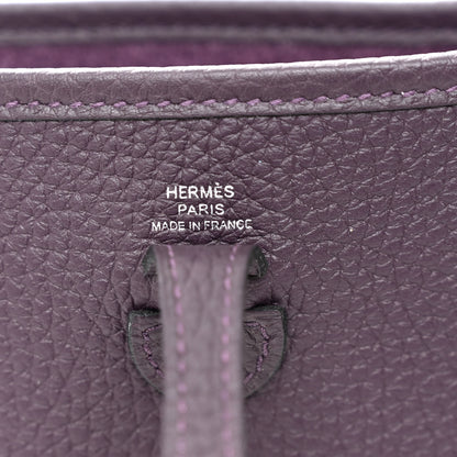 Hermes Taurillon Clemence Evelyne TPM Raisin 6 of 10