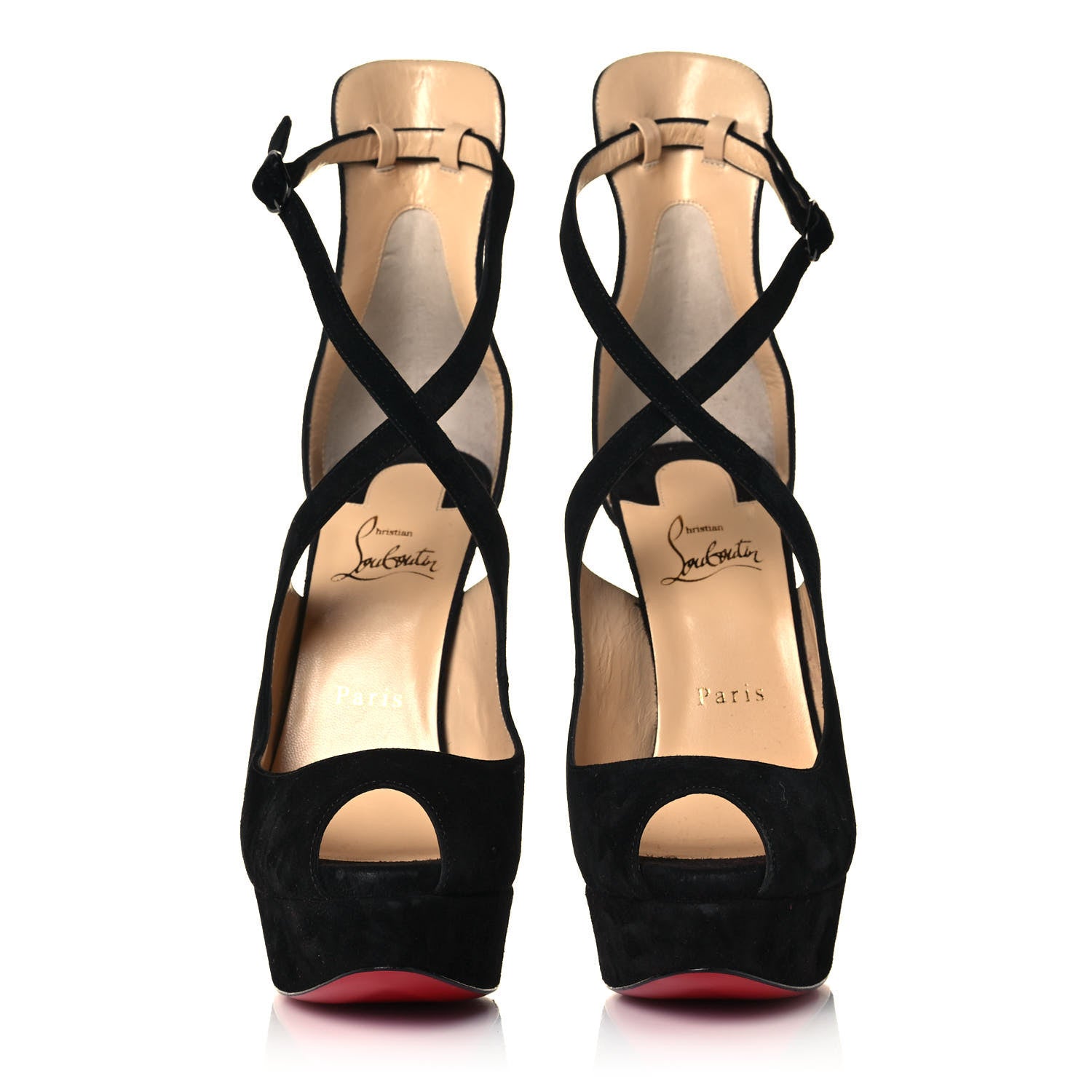 Christian Louboutin Suede Marlenalta 150 Pumps 38.5 Black 2 of 8