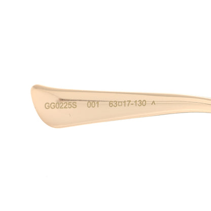 Gucci Metal Oversized Round Frame GG0225S Sunglasses Gold 6 of 9
