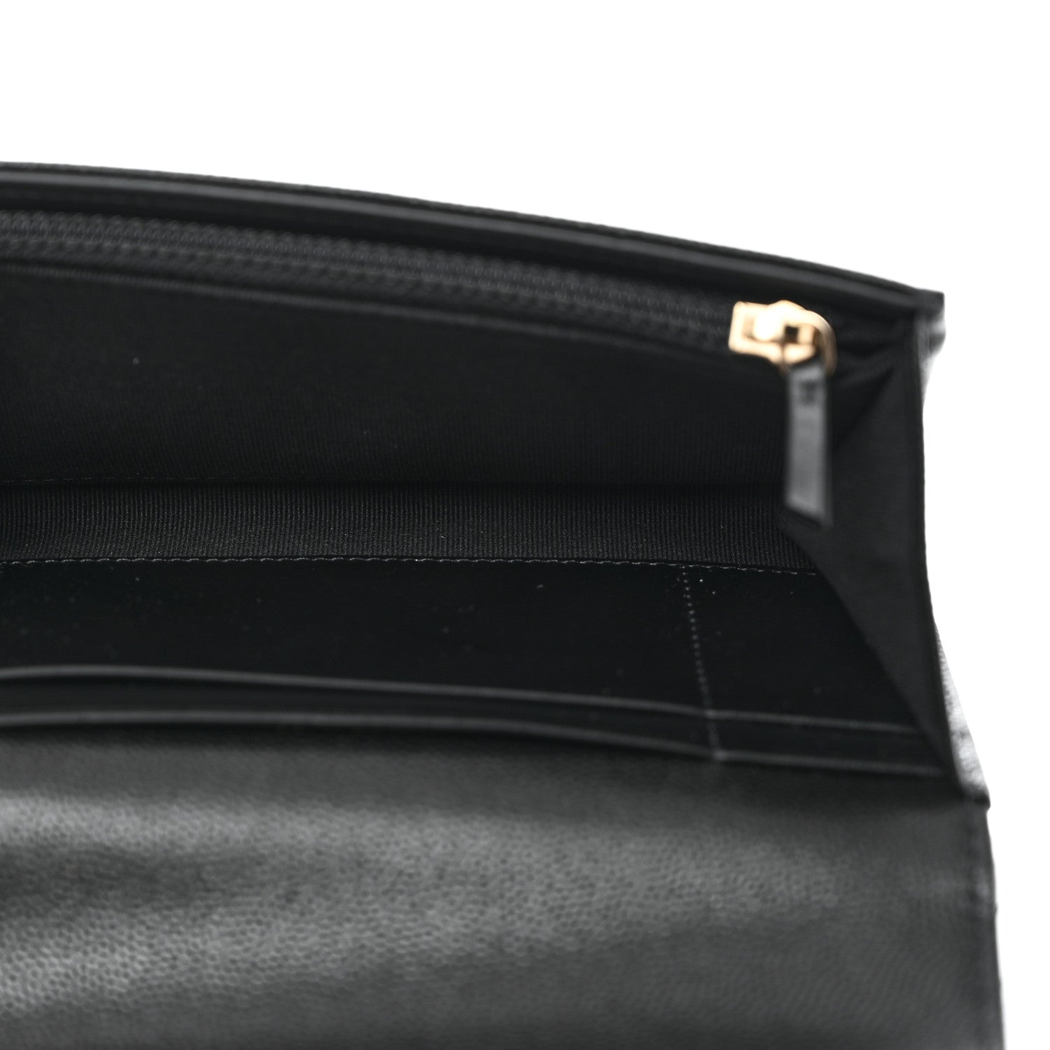 Chanel Caviar Quilted Crystal CC Large Gusset Flap Wallet Black 5 of 8