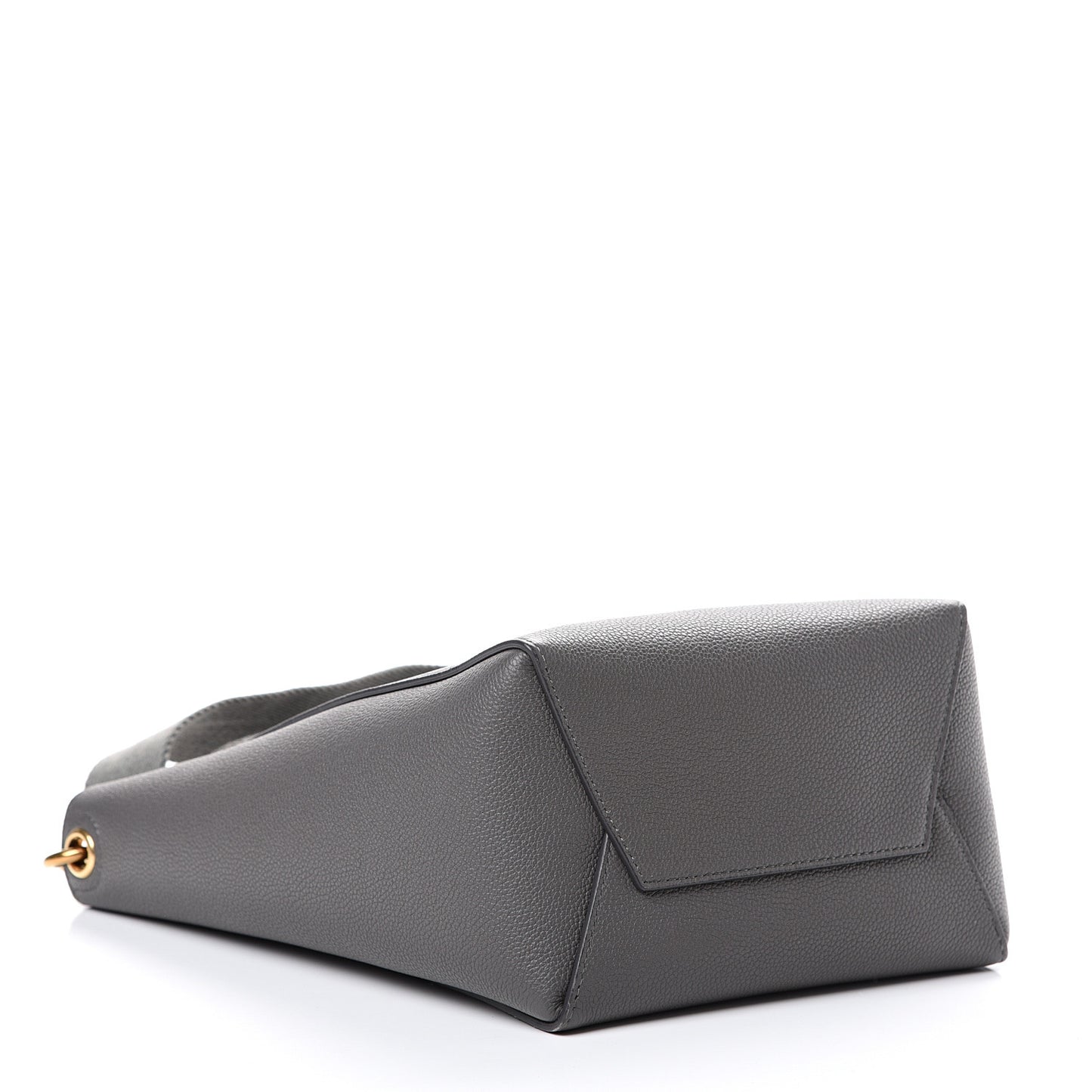 Soft Grained Calfskin Small Sangle Bucket Bag Grey