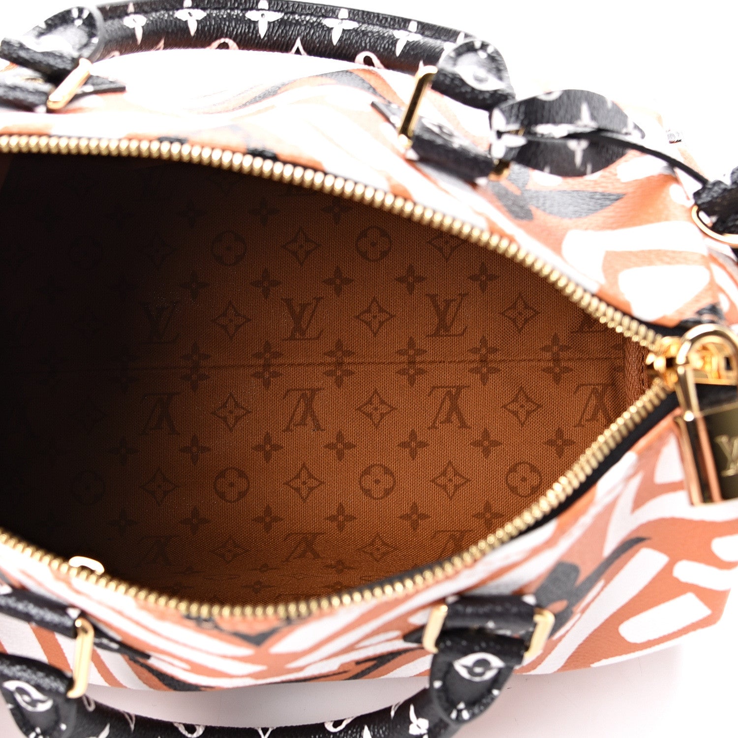 Louis Vuitton Monogram Giant Crafty Speedy Bandouliere 25 Creme Caramel 4 of 8