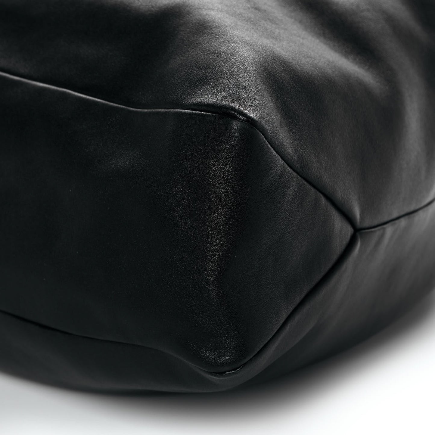 Calfskin Large Horsebit Chain Hobo Black