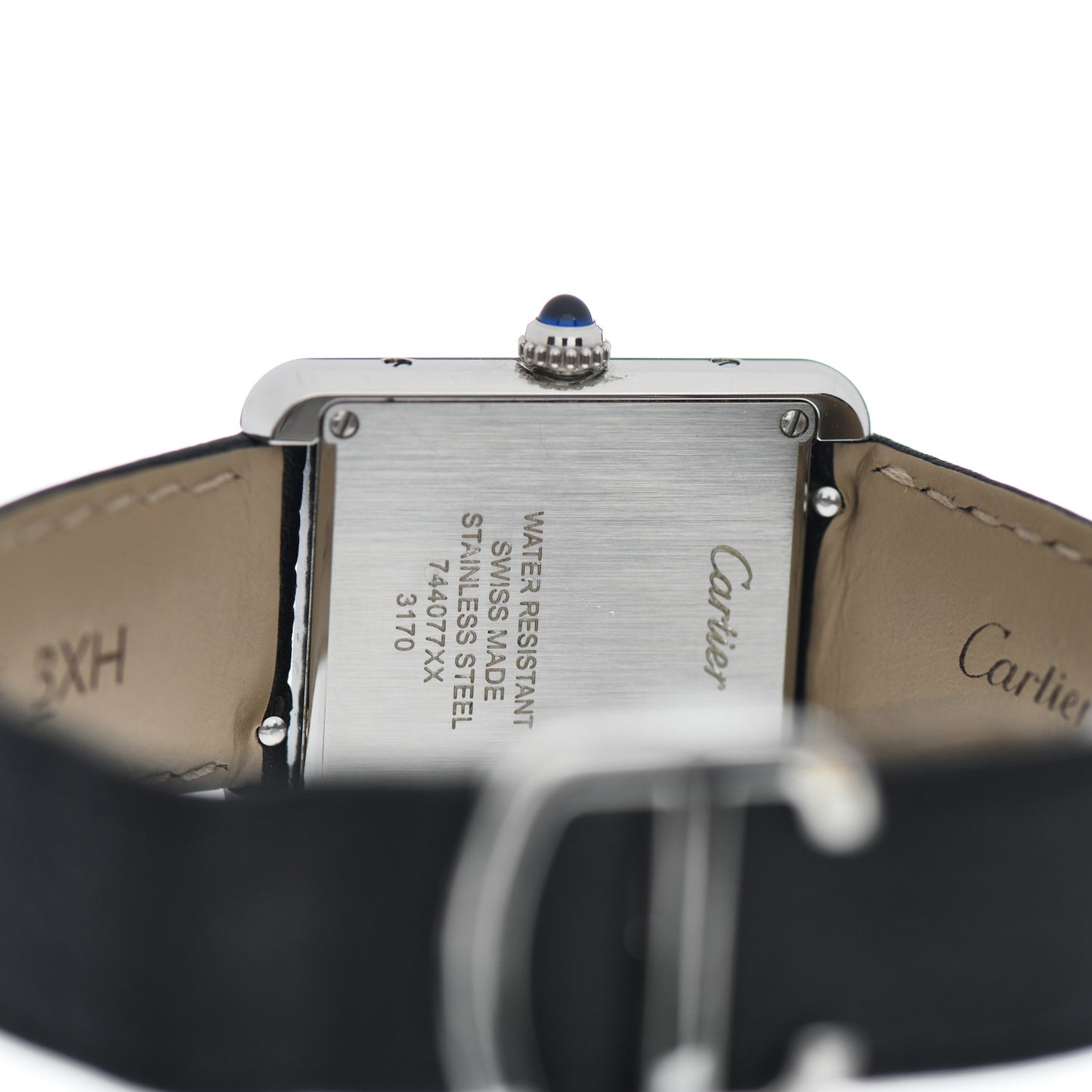 Stainless Steel Calfskin 24mm Tank Solo Quartz Watch
